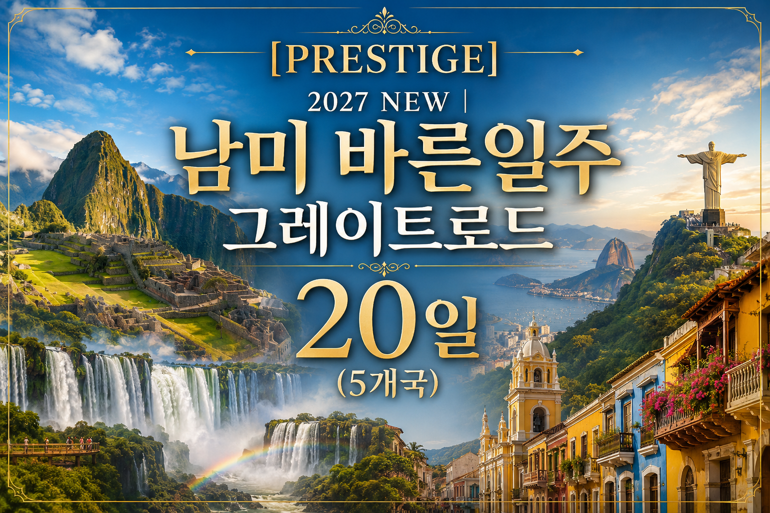 [𝗣𝗥𝗘𝗦𝗧𝗜𝗚𝗘] 2027 NEW｜남미 바른일주 그레이트로드 20일 (5개국) 